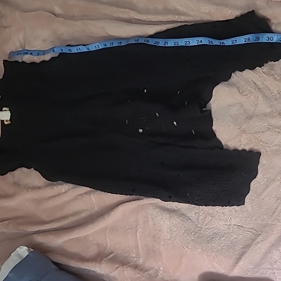 Black Knitted Sleeveless Cardigan by Mudd - Picture 3 of 4